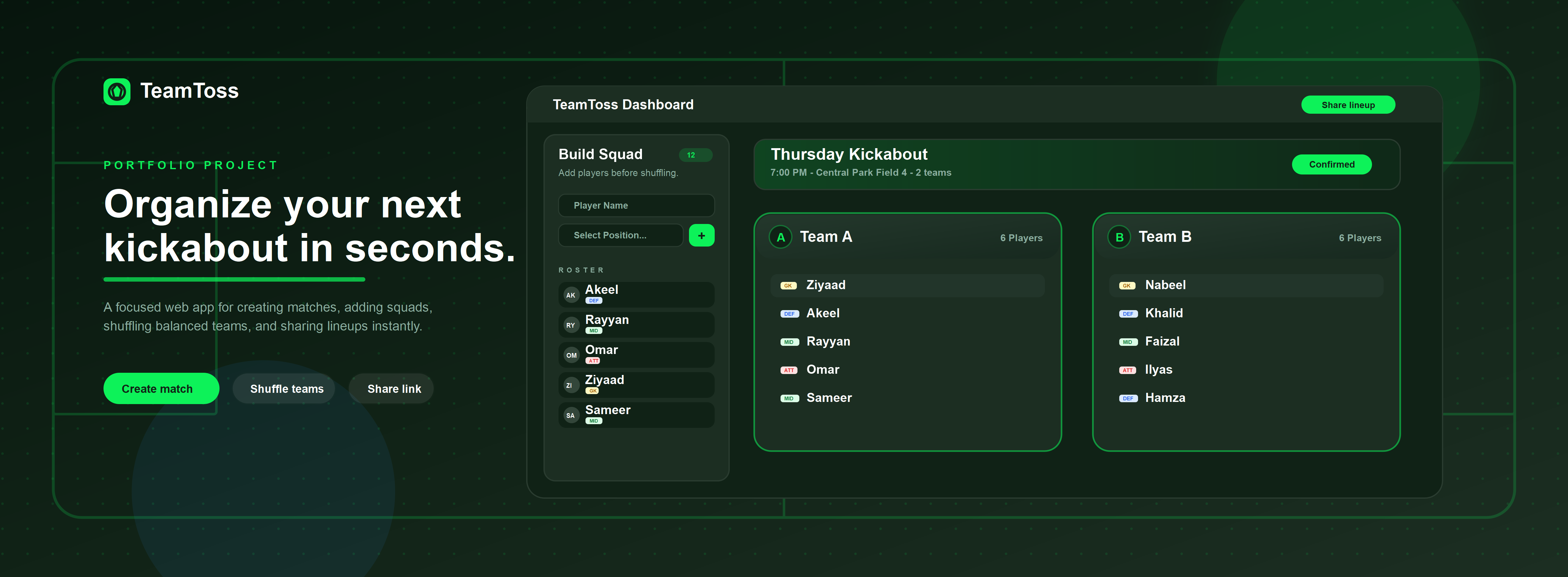 TeamToss Project Cover